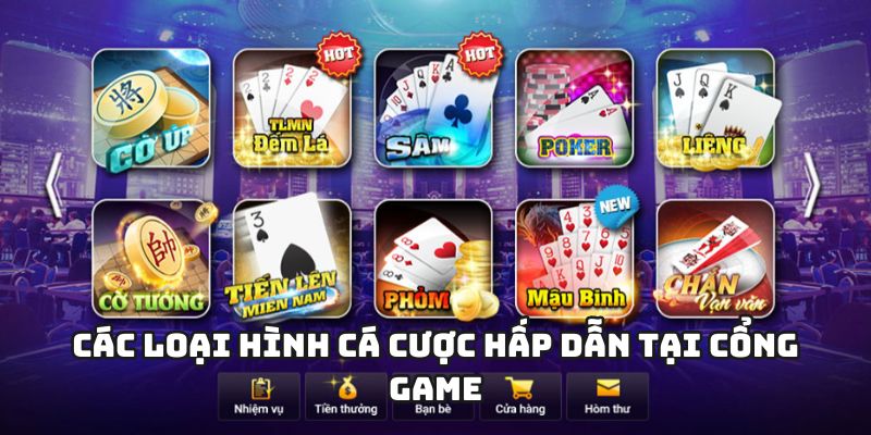 Các hình thức cá cược đổi thưởng tại cổng game