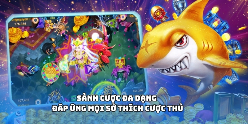 Sảnh cược đa dạng đáp ứng mọi sở thích cược thủ