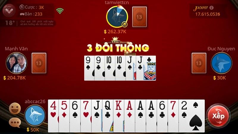 Tiến lên miền nam là tựa game được yêu thích nhất